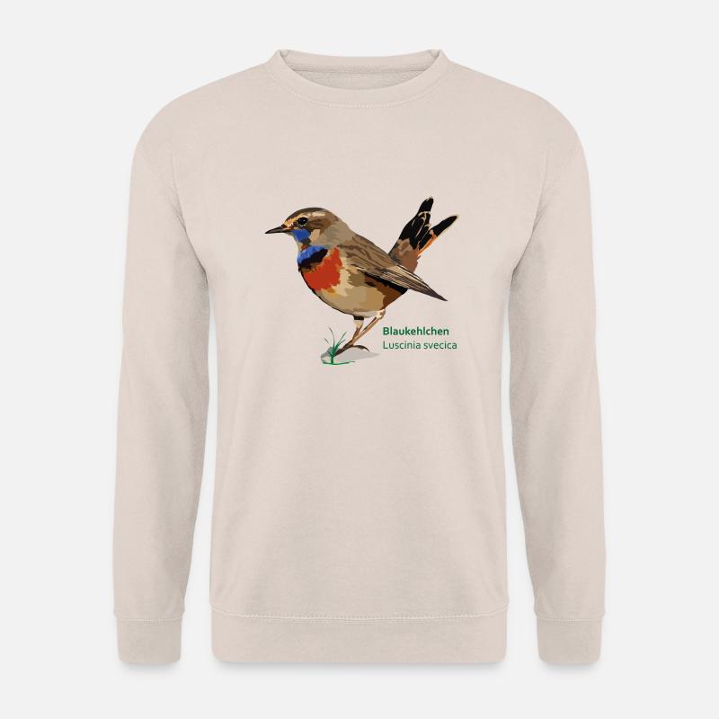 Blaukehlchen_de.png - Unisex Pullover - Sand