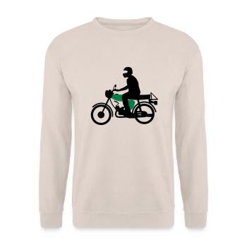 Fahrzeug - Simson S51 - Unisex Pullover - Sand - Vorne - Alina (178cm) & Michal (187cm)
