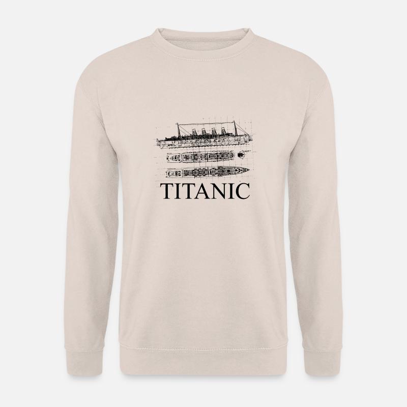 Pläne der Titanic - Unisex Pullover - Sand