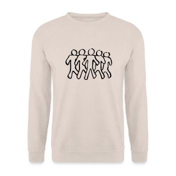 team players - Unisex Sweatshirt - sand - Front - Alina (178cm) & Michal (187cm)