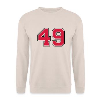 49__f2 - Unisex Pullover - Sand - Vorne - Alina (178cm) & Michal (187cm)