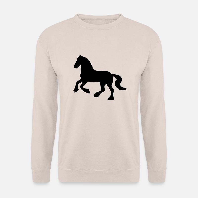 Friese / Kaltblut Pferd - Unisex Pullover - Sand