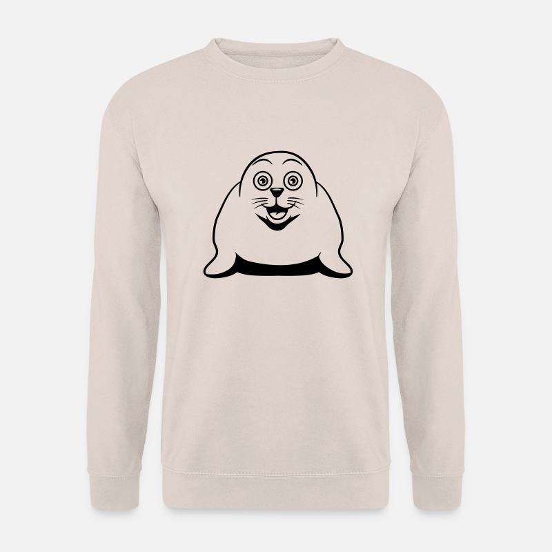 seehund witzig süss - Unisex Pullover - Sand