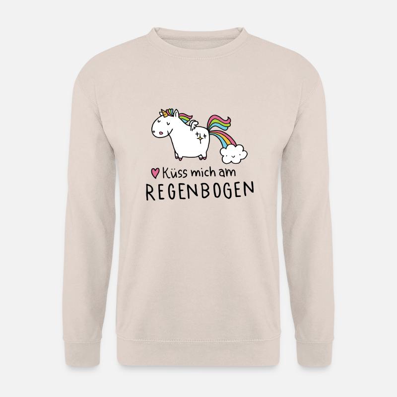Kü mich am Regenbogen - Unisex Pullover - Sand