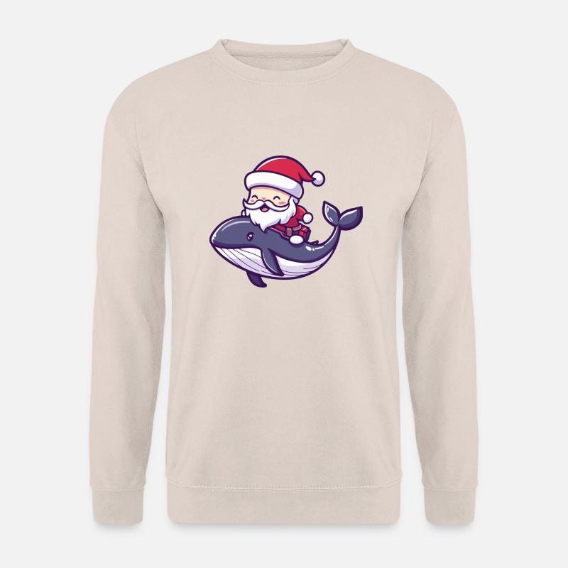 Wal Weihnachtsmann Cartoon - Unisex Pullover - Sand