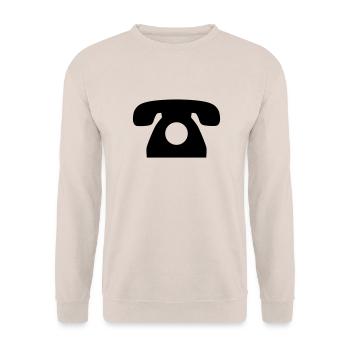 Telefon - Unisex Pullover - Sand - Vorne - Alina (178cm) & Michal (187cm)