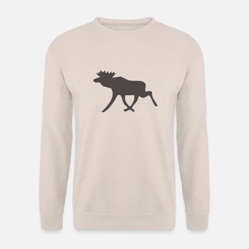 Schwedenelch; schwedisches Elch-Symbol (vektor) - Unisex Pullover - Sand