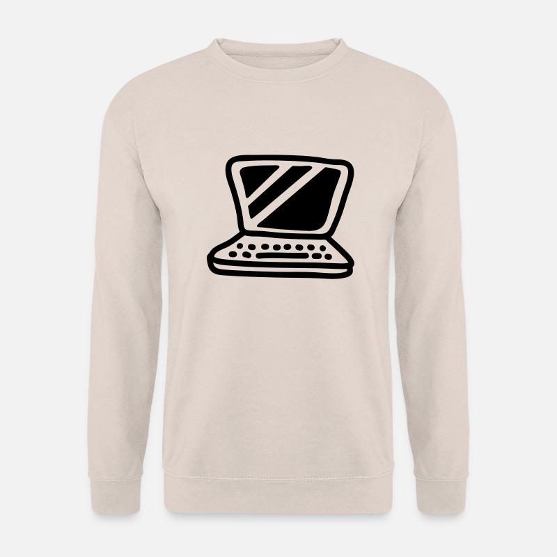 Laptop - Line - Unisex Pullover - Sand