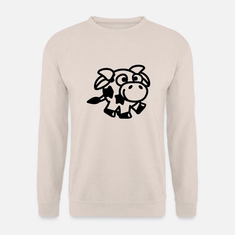 smiley_cow_1c - Unisex Pullover - Sand