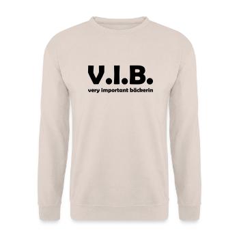 bäckerin - Unisex Pullover - Sand - Vorne - Alina (178cm) & Michal (187cm)