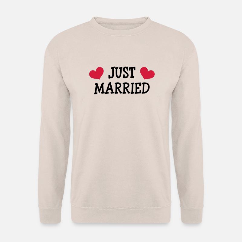 Just Married - Wedding - Unisex Pullover - Sand