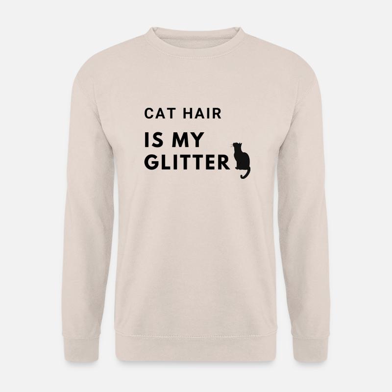 cat hair is my glitter - Unisex Pullover - Sand