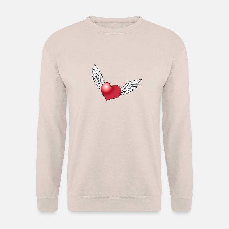 geflügeltes Herz - Unisex Pullover - Sand