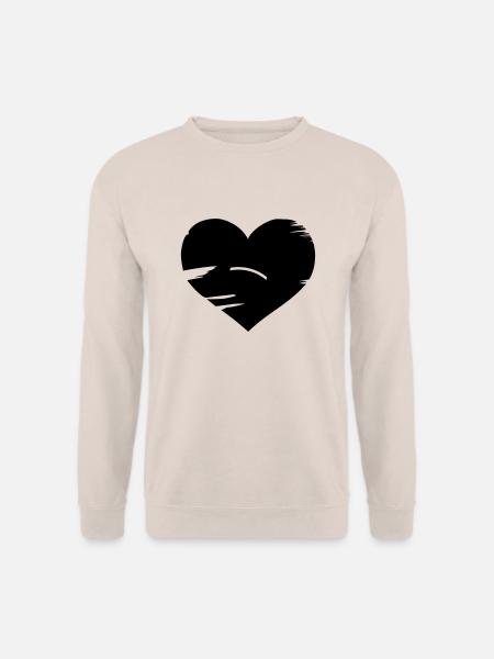 I love Brasil - Brasilien Flaggen Herz - Unisex Pullover - Sand