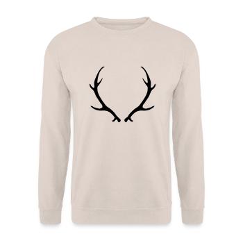 Bois de cerf - Sweat-shirt Unisexe - sable - Devant - Alina (178cm) & Michal (187cm)