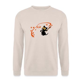 Kitten Malerin Georgia - Unisex Pullover - Sand - Vorne - Alina (178cm) & Michal (187cm)