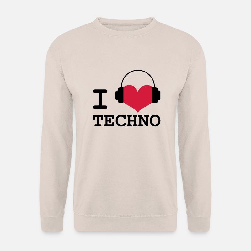 I Love Techno! - Unisex Pullover - Sand