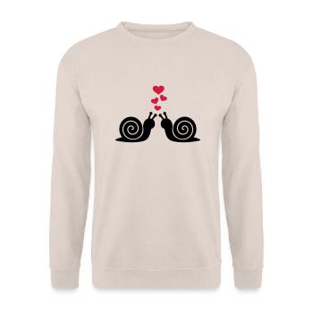 Schnecke - Unisex Pullover - Sand - Vorne - Alina (178cm) & Michal (187cm)