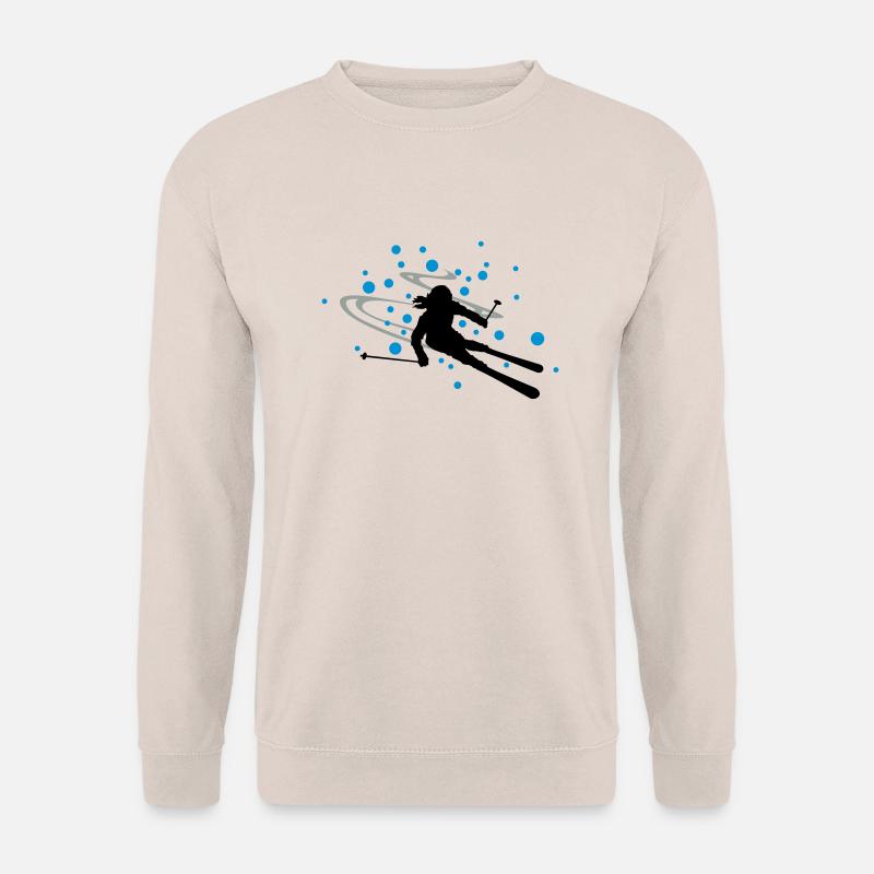 Skifahrerin Schnee - Unisex Pullover - Sand