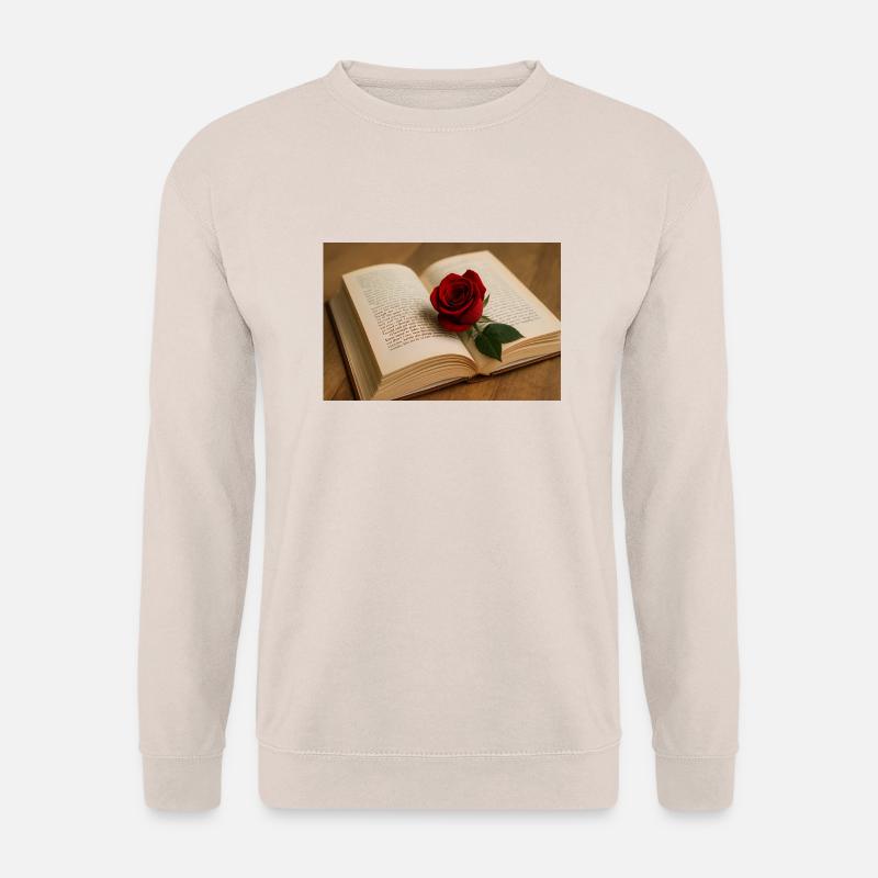 Buche und rote Rose - Unisex Pullover - Sand