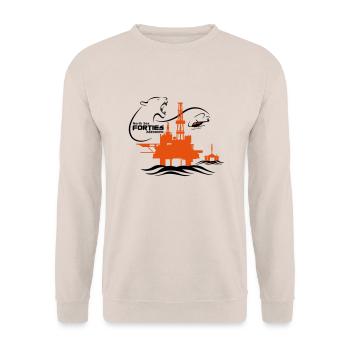 Forties Oil Rig Platform North Sea Aberdeen - Unisex Sweatshirt - sand - Front - Alina (178cm) & Michal (187cm)