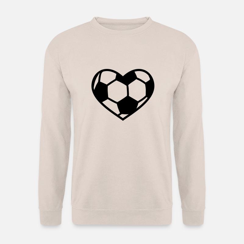 Fußball Herz - Unisex Pullover - Sand