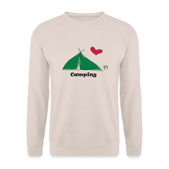 Camping - Unisex Pullover - Sand - Vorne - Alina (178cm) & Michal (187cm)