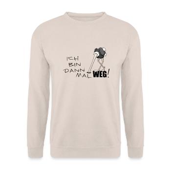Ich bin dann mal weg! - Unisex Pullover - Sand - Vorne - Alina (178cm) & Michal (187cm)