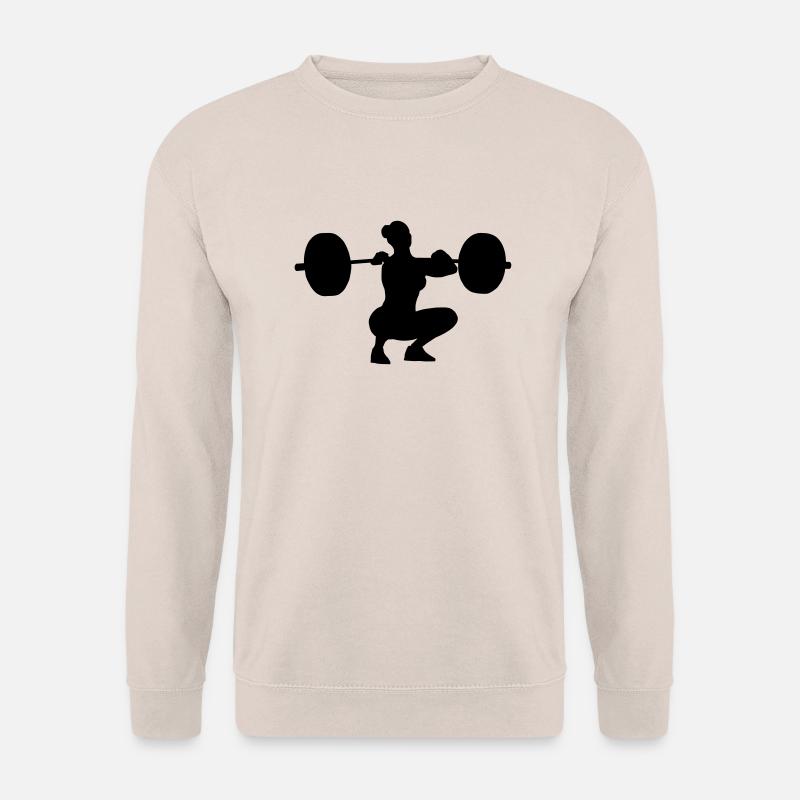 Umsetzen Hocke Frau - Unisex Pullover - Sand