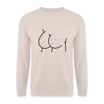 Arsch - Unisex Pullover - Sand - Vorne - Alina (178cm) & Michal (187cm)