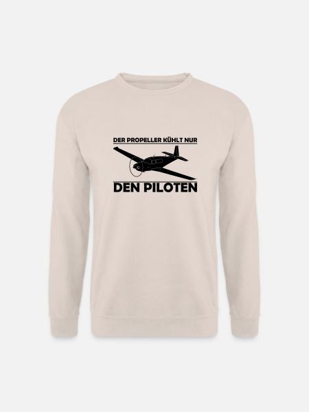 Mooney Motorflugzeug Geschenk - Unisex Pullover - Sand