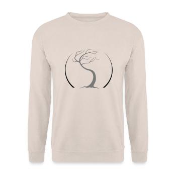 tao zen tree - Unisex Sweatshirt - sand - Front - Alina (178cm) & Michal (187cm)