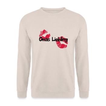 Omas Liebling - Unisex Pullover - Sand - Vorne - Alina (178cm) & Michal (187cm)