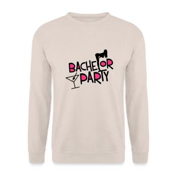 bachelor_party_sekt - Unisex Sweatshirt - sand - Front - Alina (178cm) & Michal (187cm)