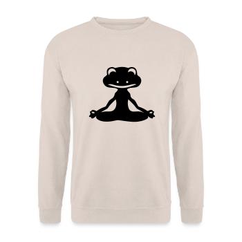 Frog Yogi - Sweat-shirt Unisexe - sable - Devant - Alina (178cm) & Michal (187cm)