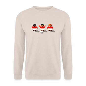 Soccer Red Team - Unisex Sweatshirt - sand - Front - Alina (178cm) & Michal (187cm)