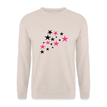 Sterne - Unisex Sweatshirt - sand - Front - Alina (178cm) & Michal (187cm)