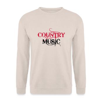 Country Music - Unisex Sweatshirt - sand - Front - Alina (178cm) & Michal (187cm)