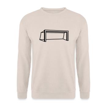 Soccer Goal Design - Unisex Pullover - Sand - Vorne - Alina (178cm) & Michal (187cm)