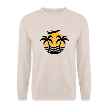Urlaub - Unisex Pullover - Sand - Vorne - Alina (178cm) & Michal (187cm)