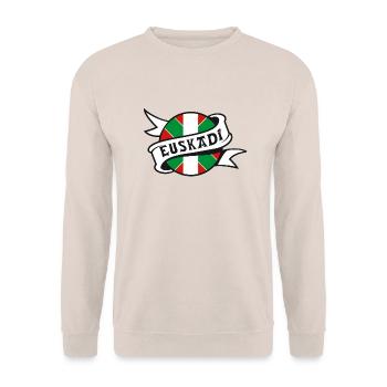 euskadi - pays basque 18 - Sweat-shirt Unisexe - sable - Devant - Alina (178cm) & Michal (187cm)