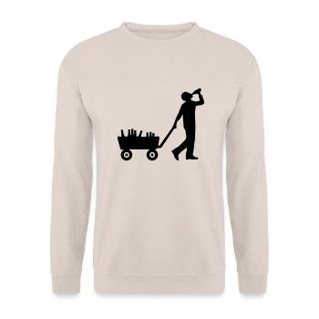 Alcohol - Unisex Sweatshirt - sand - Front - Alina (178cm) & Michal (187cm)