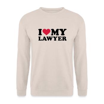 I love my Lawyer - Sweat-shirt Unisexe - sable - Devant - Alina (178cm) & Michal (187cm)
