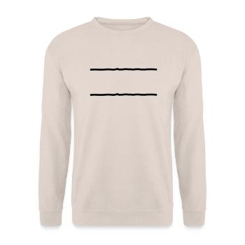 2 lines - Unisex Sweatshirt - sand - Front - Alina (178cm) & Michal (187cm)