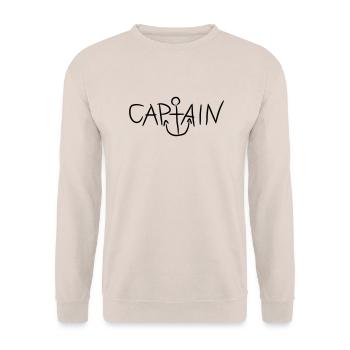 Captain Comic Anker Logo - Unisex Sweatshirt - sand - Front - Alina (178cm) & Michal (187cm)