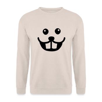 Biber - Unisex Pullover - Sand - Vorne - Alina (178cm) & Michal (187cm)