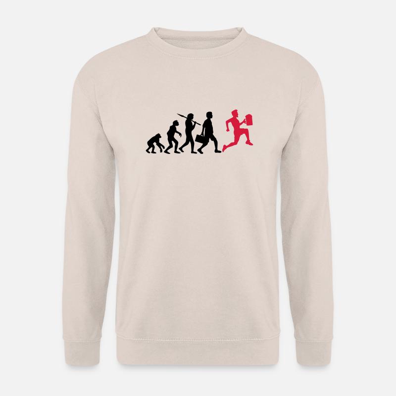 Evolution Bier Rennen Saufen - Unisex Pullover - Sand