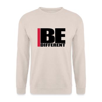 Cool Be Different Logo - Sweat-shirt Unisexe - sable - Devant - Alina (178cm) & Michal (187cm)