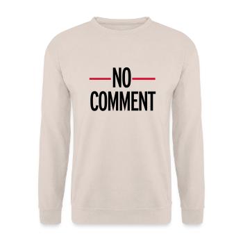 No Comment - Unisex Sweatshirt - sand - Front - Alina (178cm) & Michal (187cm)