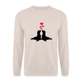 Pinnipèdes - Sweat-shirt Unisexe - sable - Devant - Alina (178cm) & Michal (187cm)